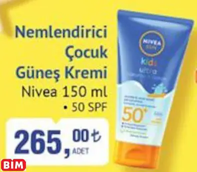 NİVEA  NEMLENDİRİCİ ÇOCUK GÜNEŞ KREMİ